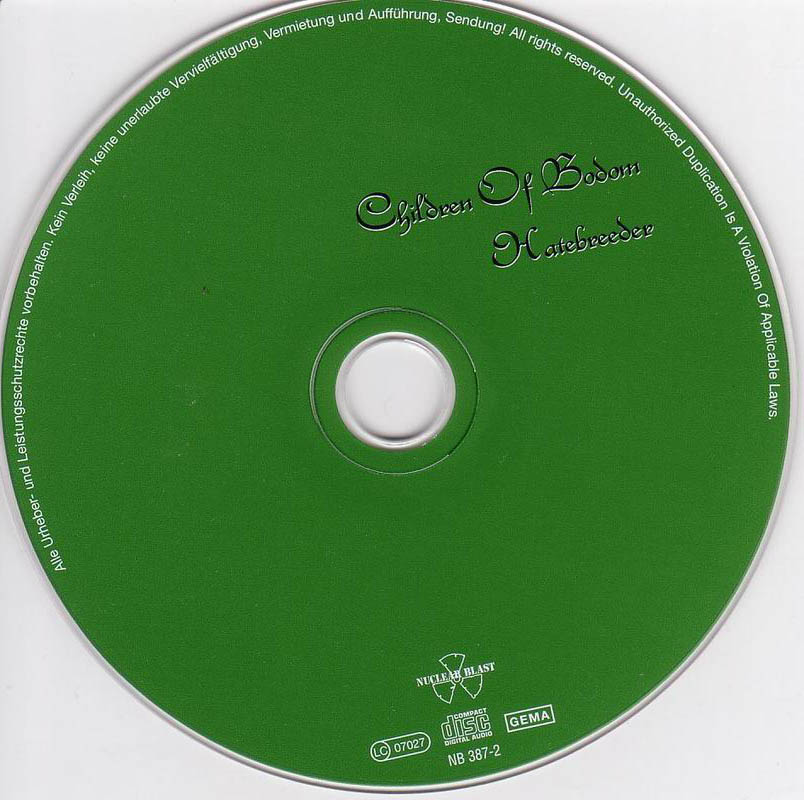 Children Of Bodom  Hatebreeder  cd